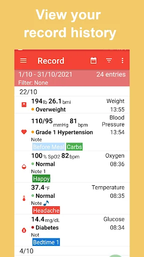 Vital Signs – Blood Pressure: Subaybayan ang Kalusugan Mo - Screenshot 6