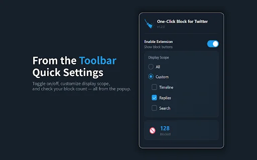 I-download ang One-Click Block for Twitter – Mabilis na Pag-block - Screenshot 2