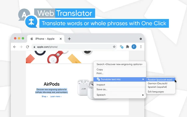 I-download ang Translator – Select to Translate para sa Chrome - Screenshot 1