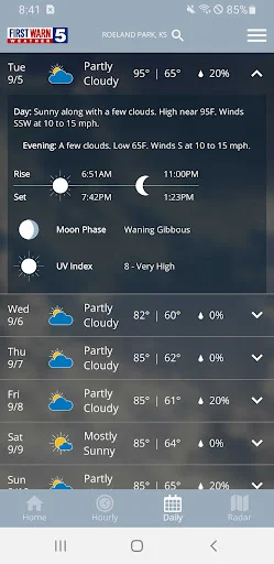 I-download ang KCTV5 First Warn 5 Weather – Tumpak na Ulat Panahon - Screenshot 3