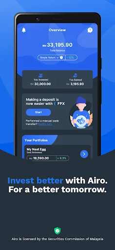 I-download ang Airo: Investment Manager – Maging Mas Mahusay na Investor - Screenshot 1