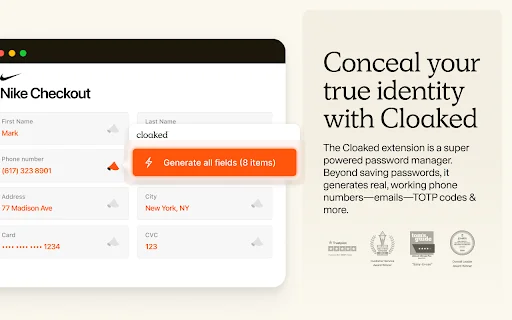I-download ang Cloaked – Pinakamahusay na Privacy at Password Manager - Screenshot 1