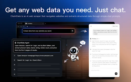 Chat4Data: AI Web Scraper – Makuha ang Web Data Nang Walang Coding - Screenshot 1